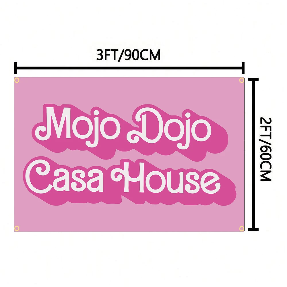 90X150CM Mojo Dojo Casa House Flag Забавный мем Флаг Гобелен Декор комнаты Двойное