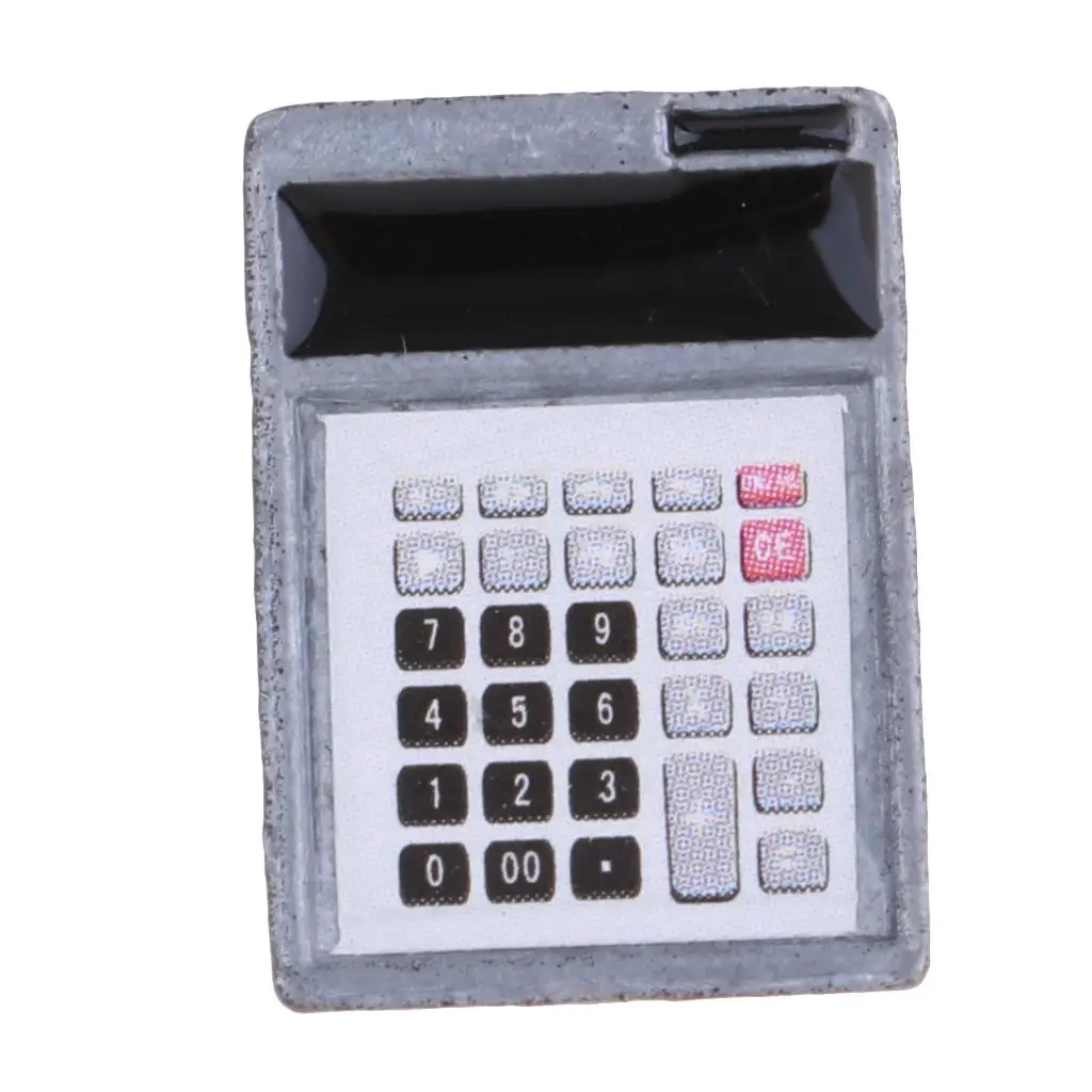 

1/12 Dollhouse Miniature Alloy Calculator Model Kids Gift Adults