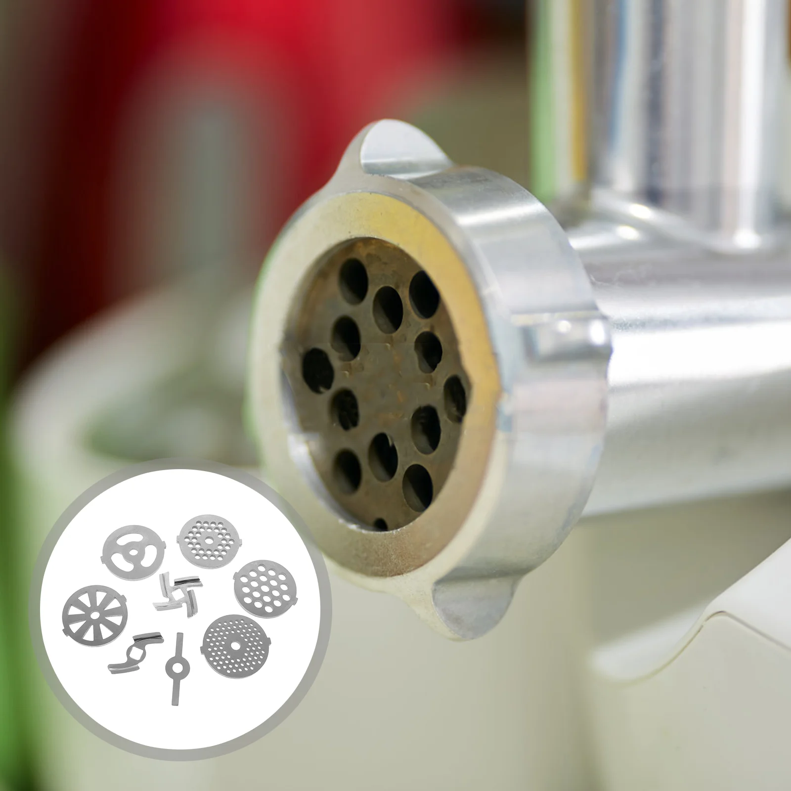 

8 Pcs Meat Grinder Disc Food Grinder Attachment Meat Grinder Attachment