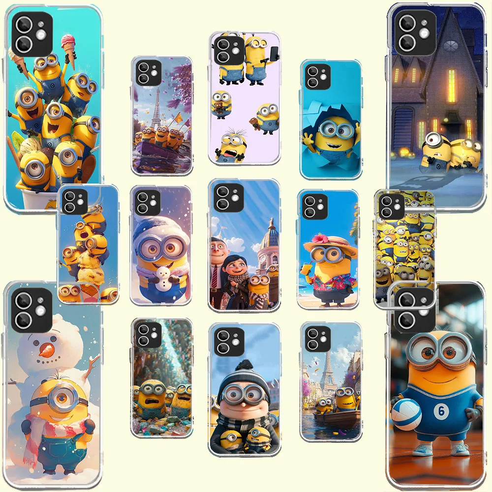 WBA-20 Banana blue M-Minions Transparent Silicone Case For LG K9 10 11 12 22 30 40 41 50 51 61 62 Plus Prime Max