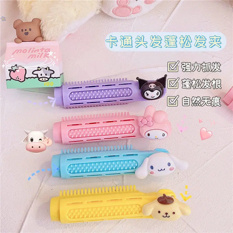 

Sanrio Kawaii аниме милая мультяшная аниме Kuromi Mymelody Cinnamoroll девушка челка кудрявые волосы фиксатор в форме семьи Подарок