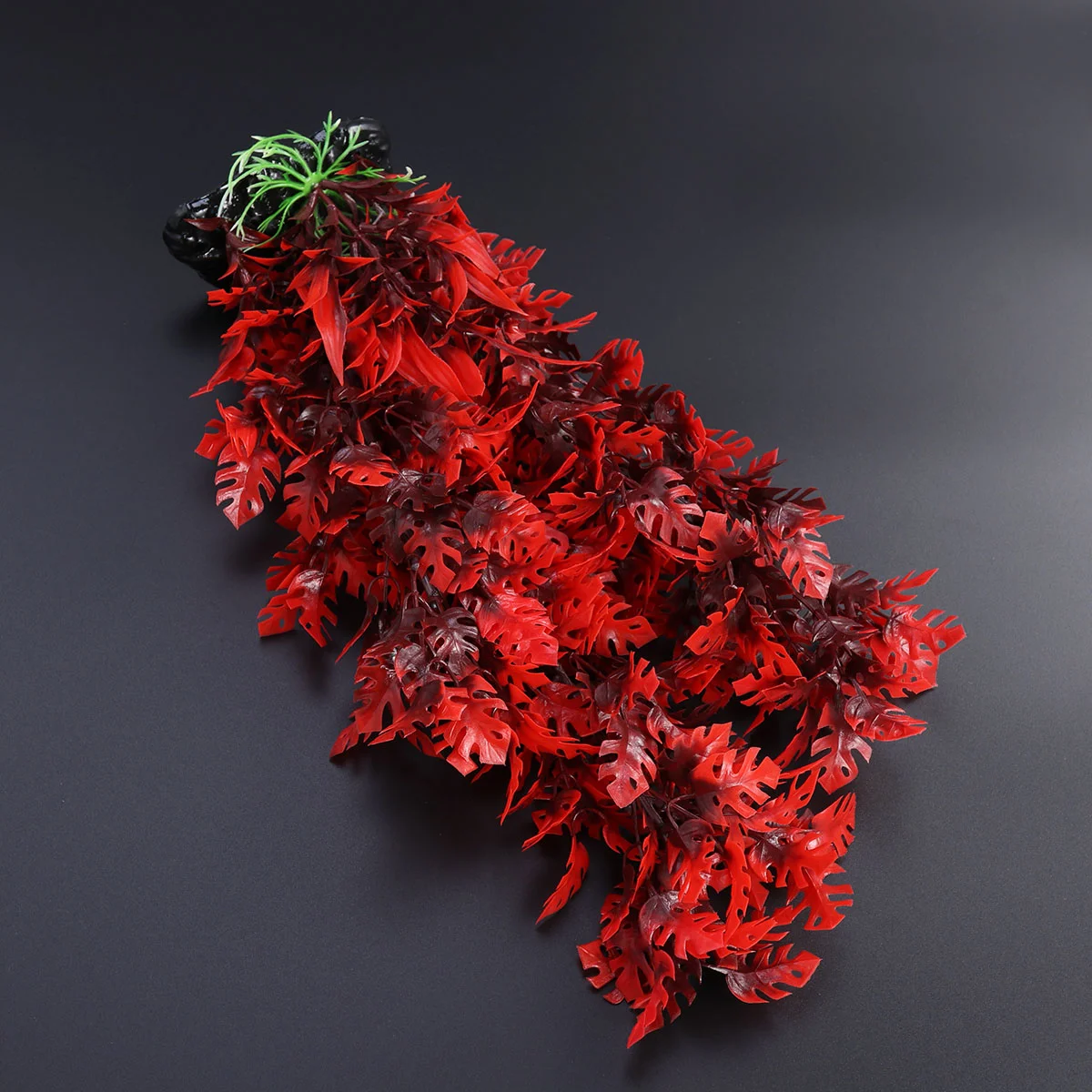 

Aquariumtank Decorationstall Red Large Decoration Silk Gallon Plantleaves Artificial Lotus Seaweed Model