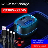 new car charger pd fast charge qc3 0 flash charge 5a cigarette lighter 45w car charger
