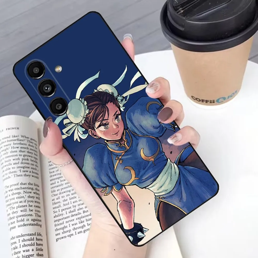 Чехол для телефона ChunLi art S-Street F-Fighter Samsung S 25 24 21 22 23 30 20 Ultra Plus Fe Lite Note 10 9 5G черный