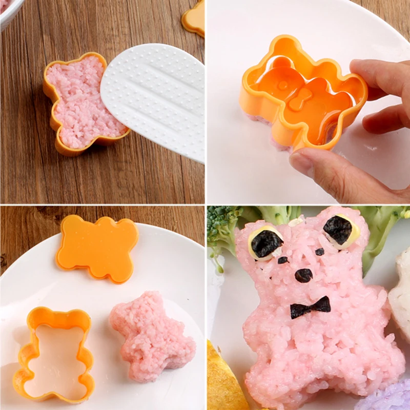 3Pcs Cute Sandwich Mould Bear Elephant Fish Bread CakeBiscuit Embossing Device Crust Cookie Cutter Baking Pastry Tools DIY Mould images - 6