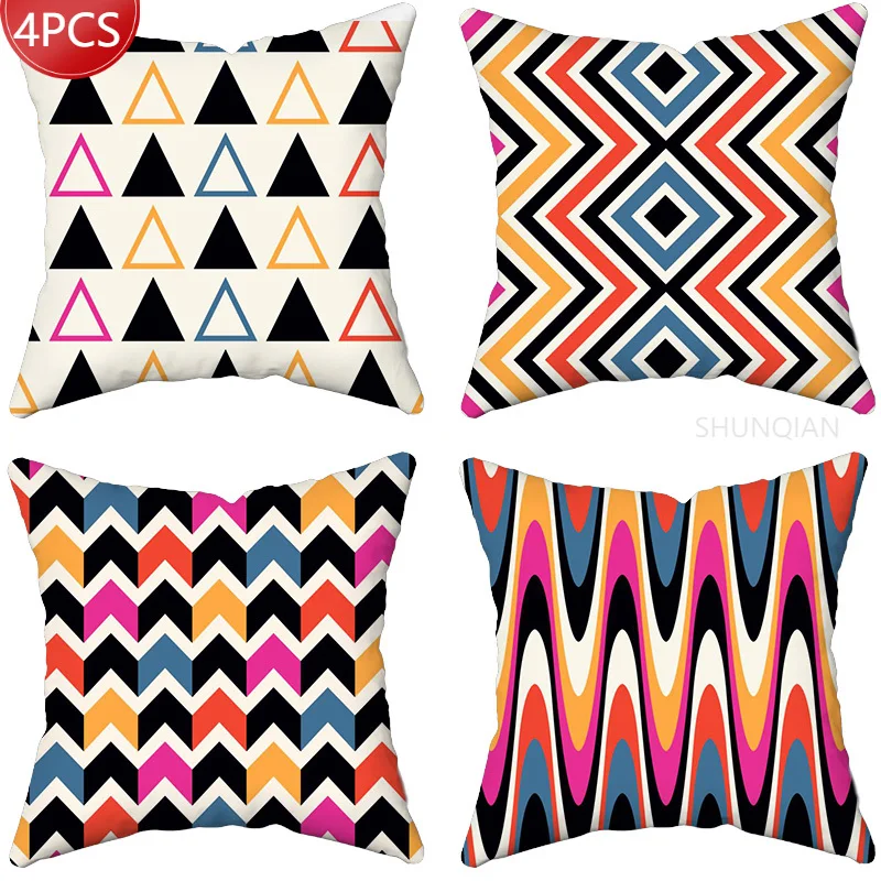

Geometric pattern Pillow Cover Customize Pillow Case Modern Home Decorative Pillowcase For Living Room 45X45cm