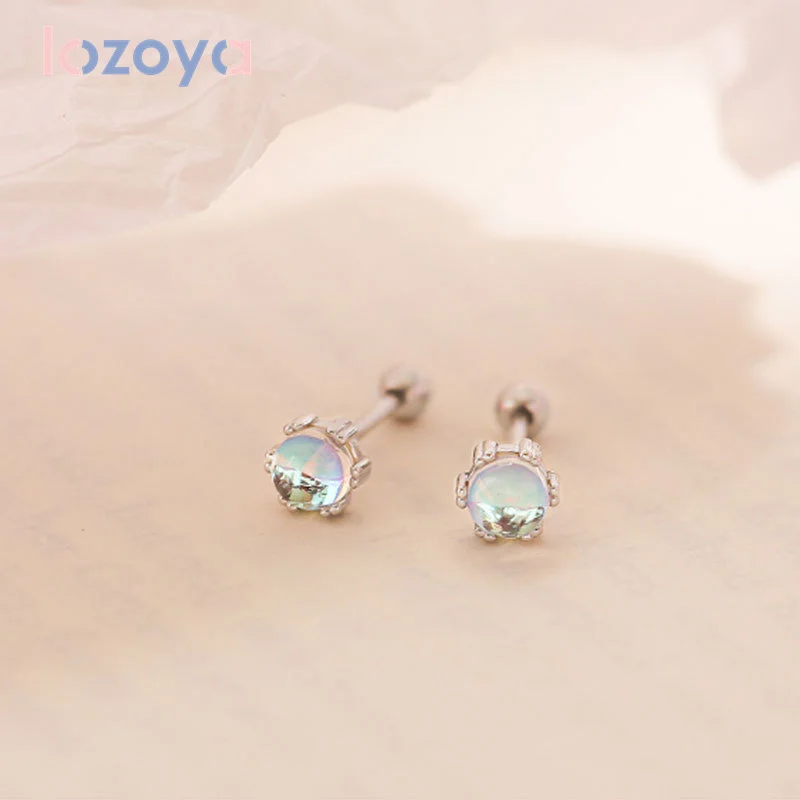 

Женские серьги-гвоздики из серебра 925 пробы, с кристаллами