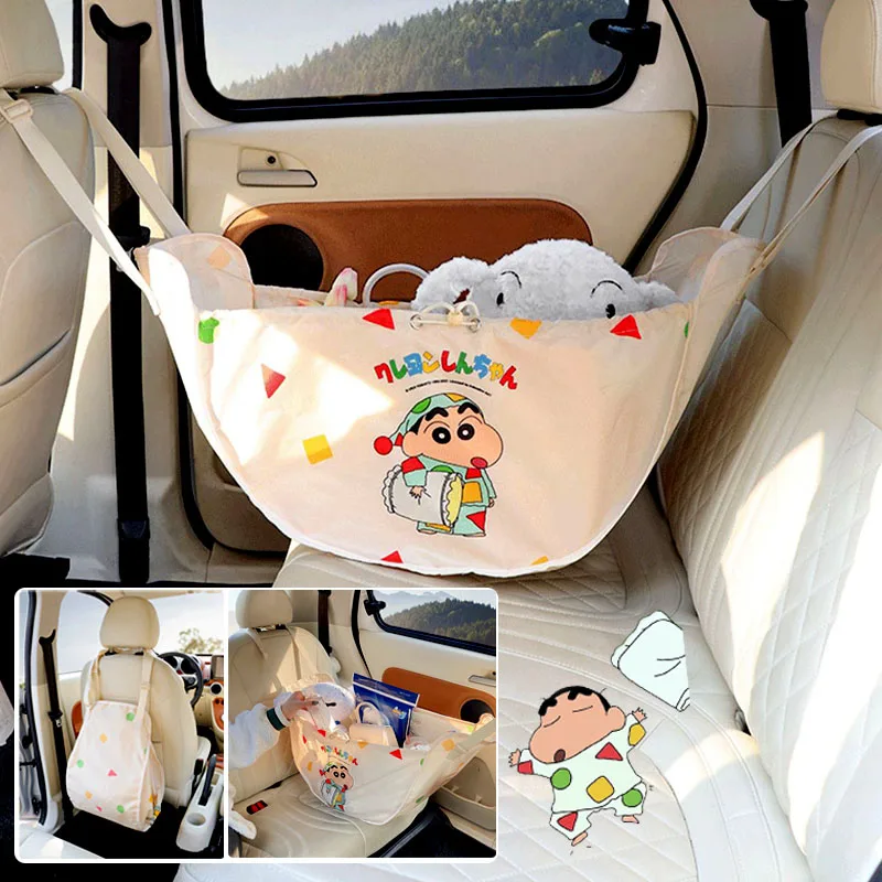 

Crayon Shin-Chan Storage Bag Cartoon Multi Functional Foldable Large Capacity Car Seat Hanging Pack Practical Back Accessories