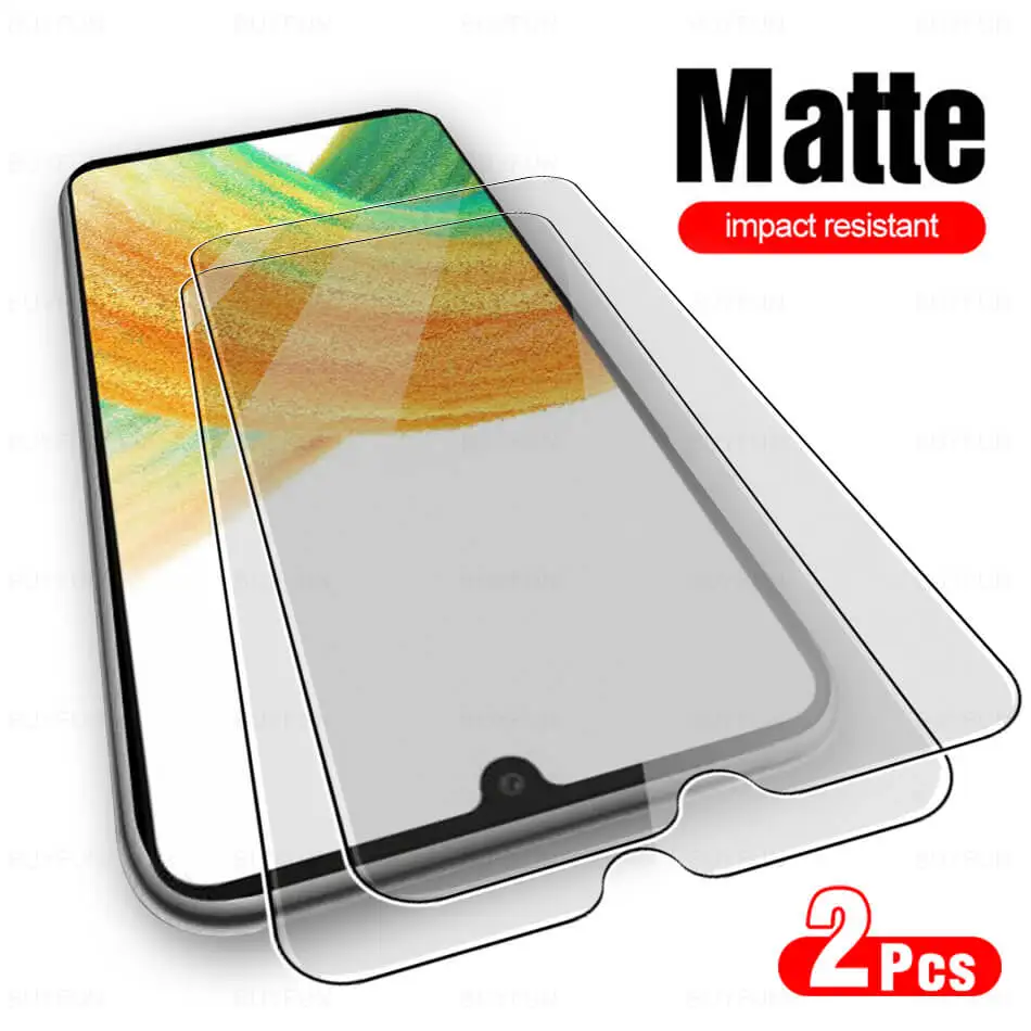 

2Pcs Matte For Samsung A33 Glass Screen Protectors For Samsung A33 5G Tempered Glass For Samsung A33 A12 A02s A02 A32 A 33 Armor