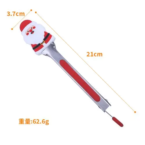 

Силиконовый пищевой зажим из нержавеющей стали, Рождественская многофункциональная посуда, аксессуары для барбекю с высокой температурой