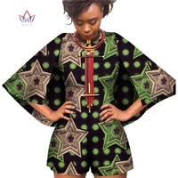 african summer casual mini jumpsuit for women dashiki women playsuits trumpet sleeves plus size women short jumpsuit 6xl wy393