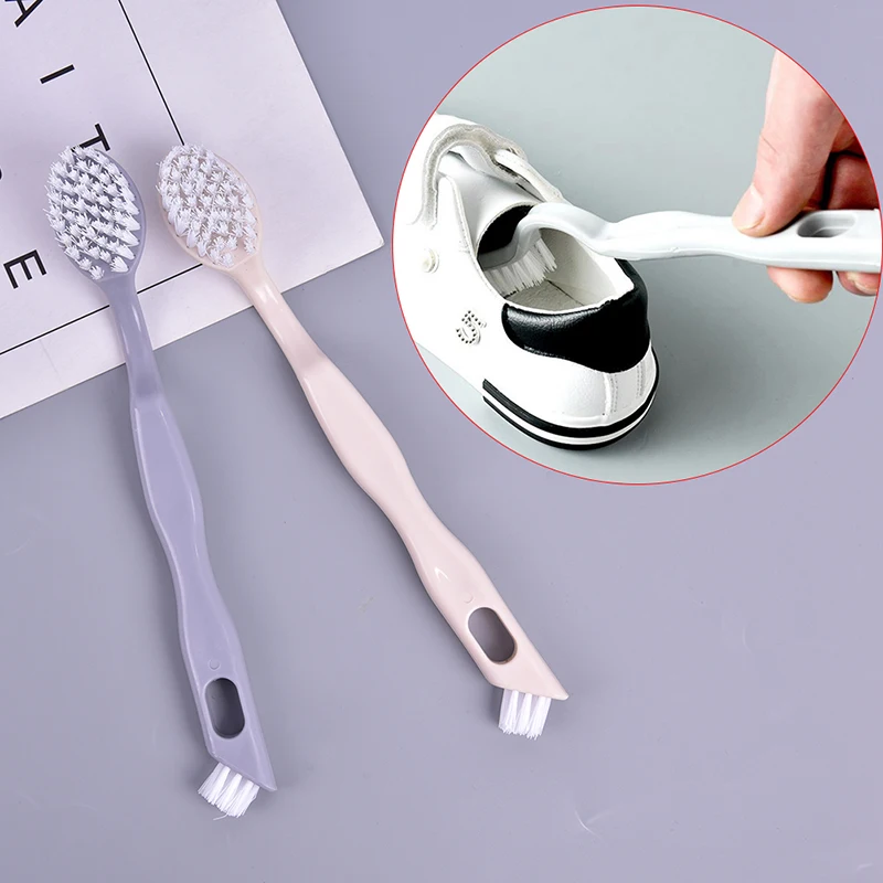 

Long Handle Double-end Shoes Brush Multifunction Shoes Washing Tool