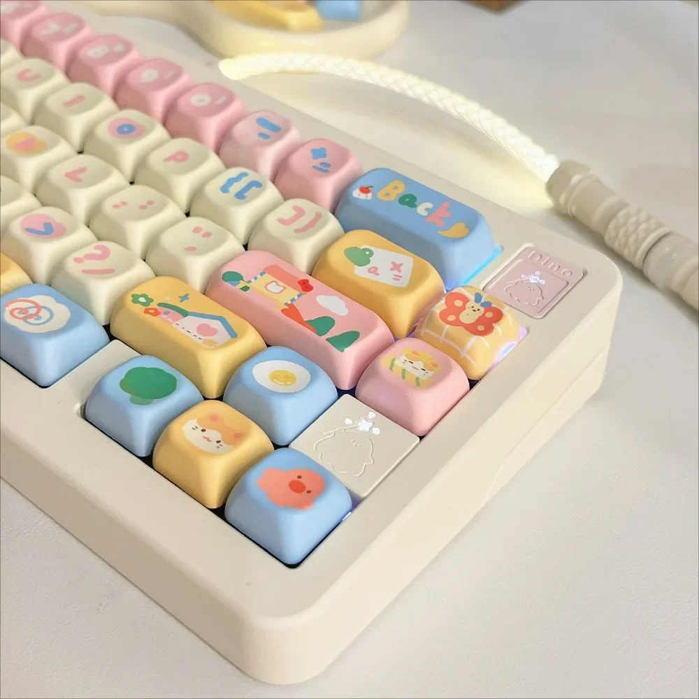 133-клавишный колпачок EOA Мэнmeng Kindergarten PBT для GMK67 GMK87 61/64/68/84/75/77 игровая механическая