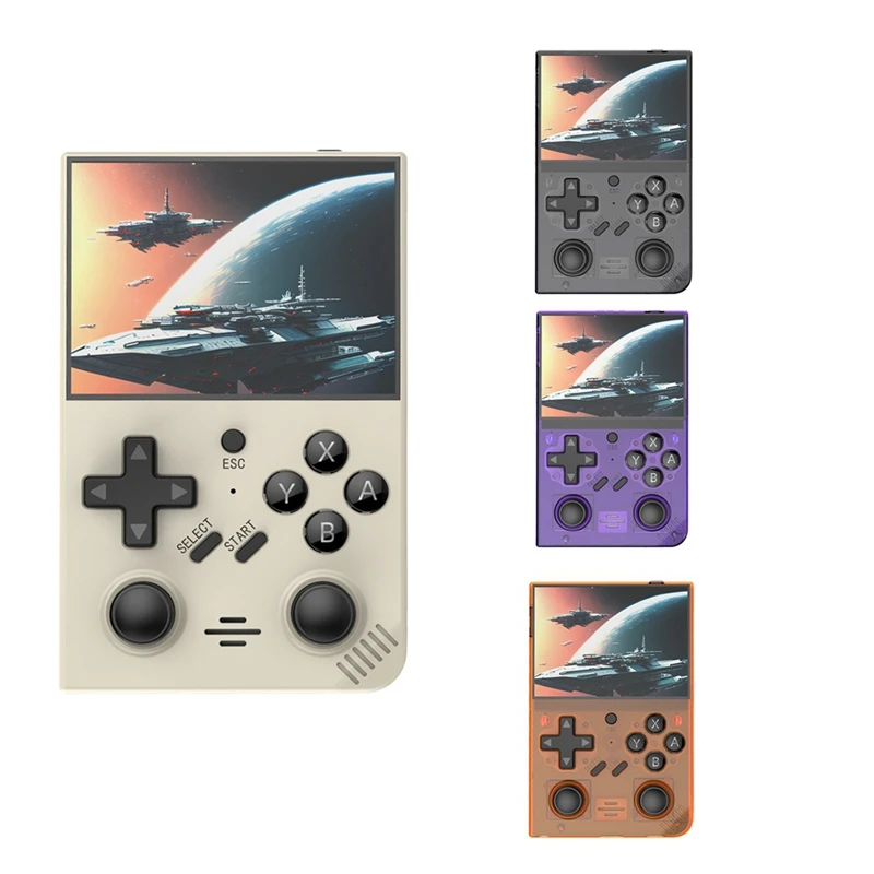 R35plus Retro Video Game Console 128G 20 000+Games 3.5In IPS Screen Handheld Linux System For GBA PSP PS1