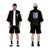 anime attack on titan cosplay costume kimono cardigan scout regiment cape men women shirt casual carnival costumes
