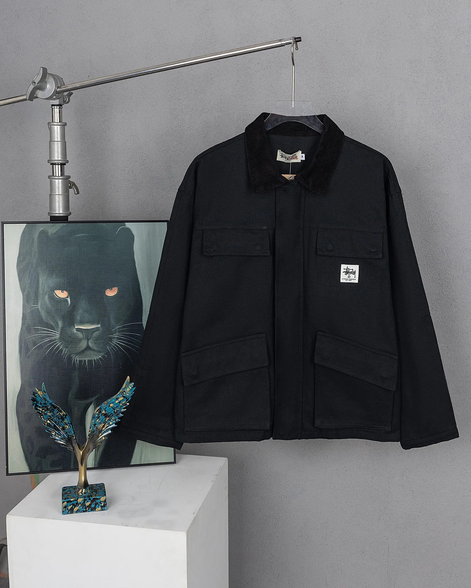 Куртки Stussy ткань высокого качества против морщин комфортный дышать пальто