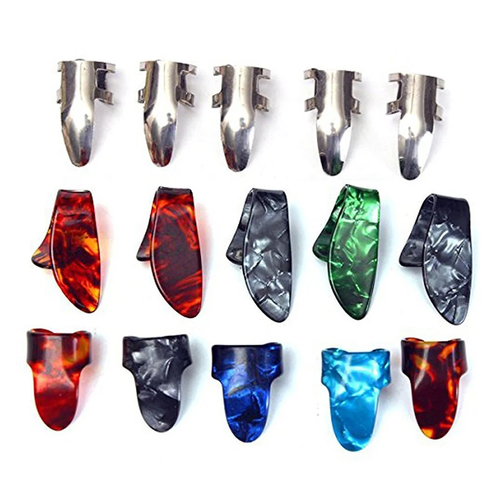 15 шт. медиаторы для гитары Hump Finger металлические + пластик