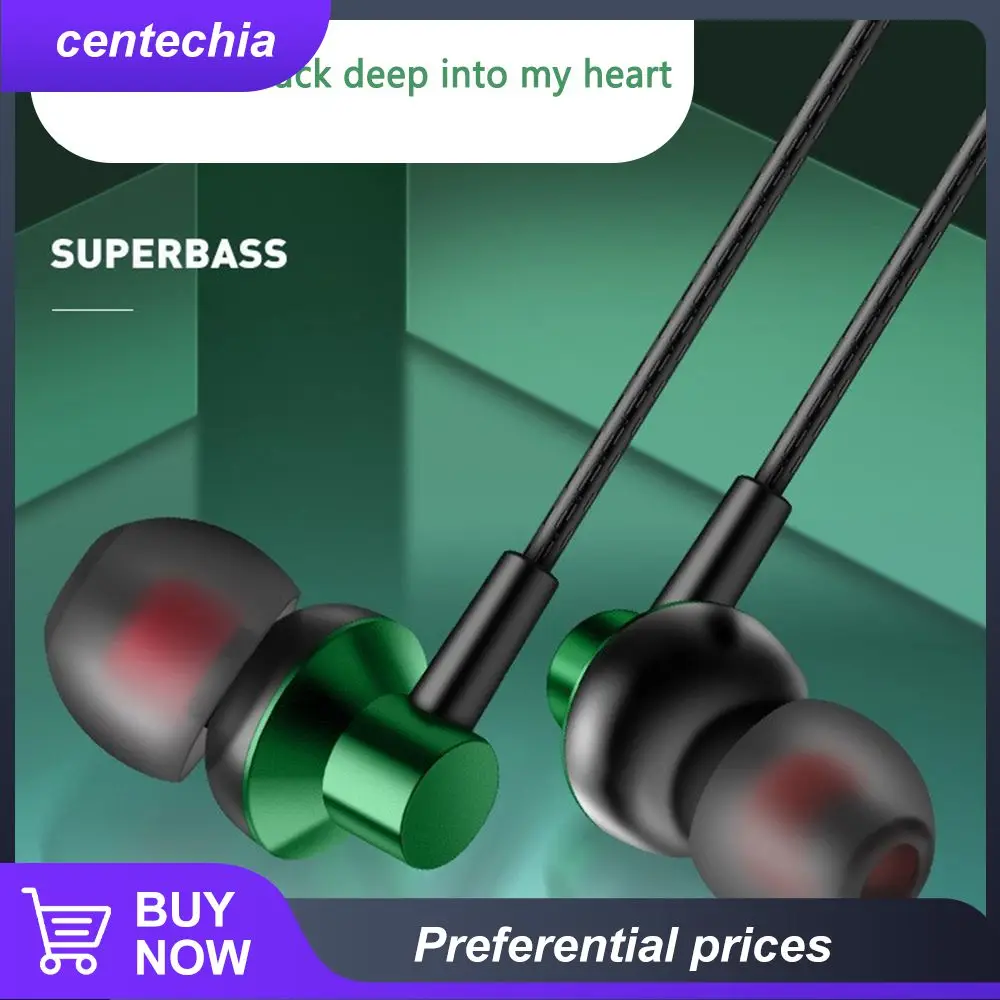 

New Music Headphones With Mic In-ear Gaming Headset Hifi Upgrade Version Stereo For Android Metal Earpiece High Quality 3.5mm