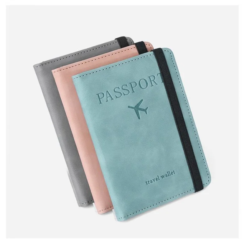 Фото Повседневные кожаные женские и мужские обложки для паспорта, кошелек RFID, винтажный кошелек для монет, сумка для хранения для мужчин и женщин №1