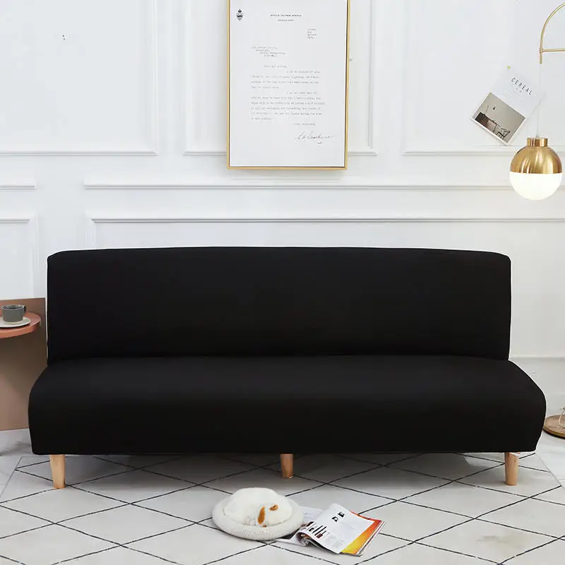 Living Room Bedroom Universal Armless All-inclusive Sofa Cover Solid Color Elastic Bed Home Non Slip Towel |