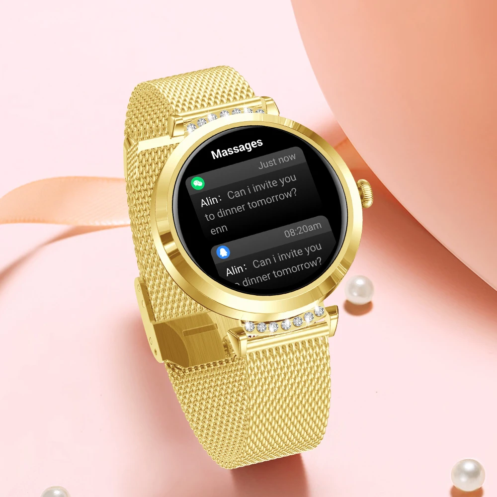 Original NY22 Smart Watch Women Sports Fitness Tracking IP68 Waterproof Wristband Heart Rate Lady Smartwatch For IOS Android