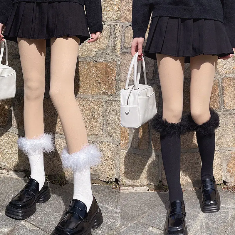 

Женские носки до середины икры высокие носки Harajuku Jk Lolita чулки кружевные чулки японские длинные белые носки до колена