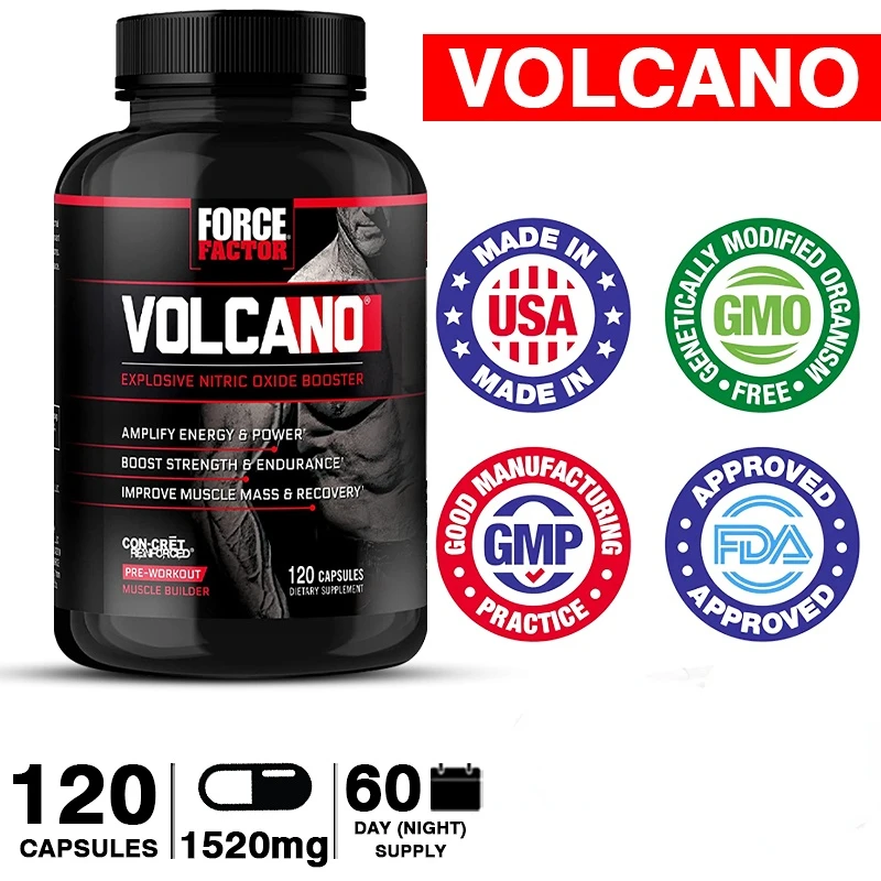 

VolcaNO Nitric Oxide Supplement Has Creatine and L-Citrulline, Builds Muscle, Enhances Erectile Function and Extends Length