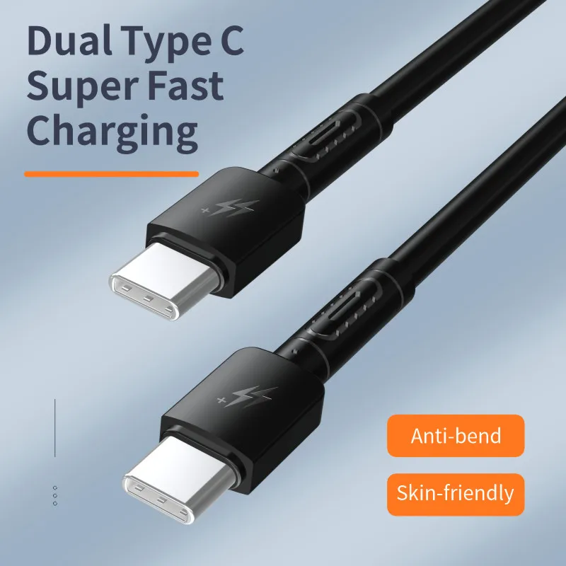 

65W USB C To USB C Cable Dual USB Type C PD Fast Charging Charger Wire For Macbook Samsung Xiaomi Huawei Type-C USBC Data Cord