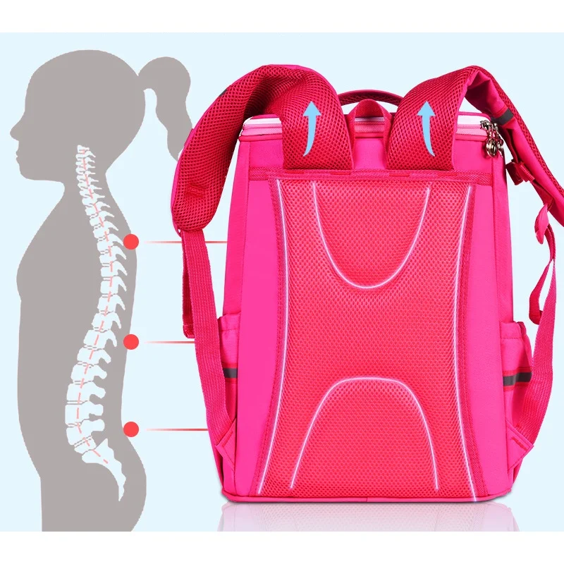 New Gradient Primary Children Waterproof Fashion Astronaut Butterfly Backpacks Girl Boy Students Cartoon Cute Large Schoolbags