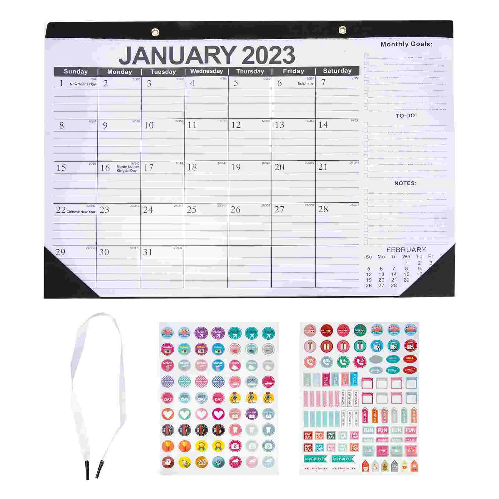 

Calendar Wall 2023 Monthly Book Planner Desk Hanging Large Home English Office Decor 18 Planning Agenda Schedule Accessory 2024
