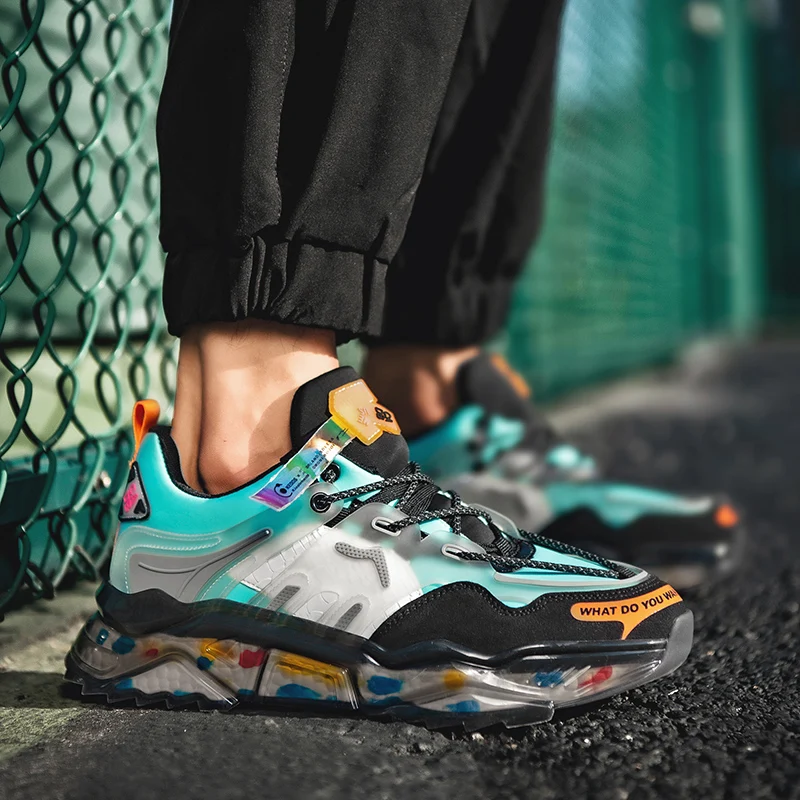 Fashion Mens Sneakers Streetwear style Breathable Chunky Sneakers Men Running Shoes High quality Deigner Platform Trainers Men