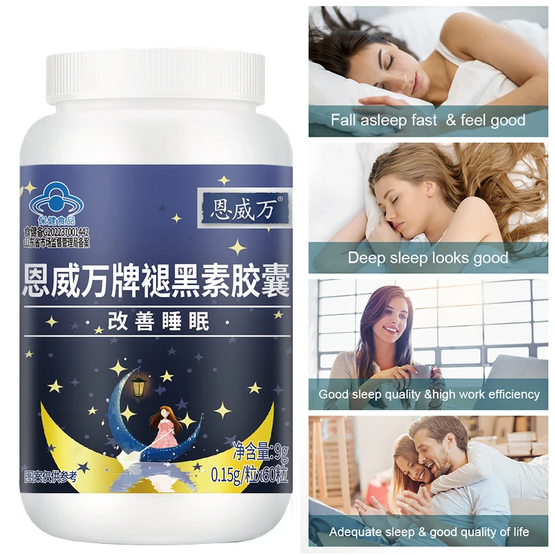 

Melatonin Supplements Relieve Anxiety and Stress, Help Deep Sleep, Help Insomnia, Melatonin, Healthy Sleep and Improve Sleep Qua