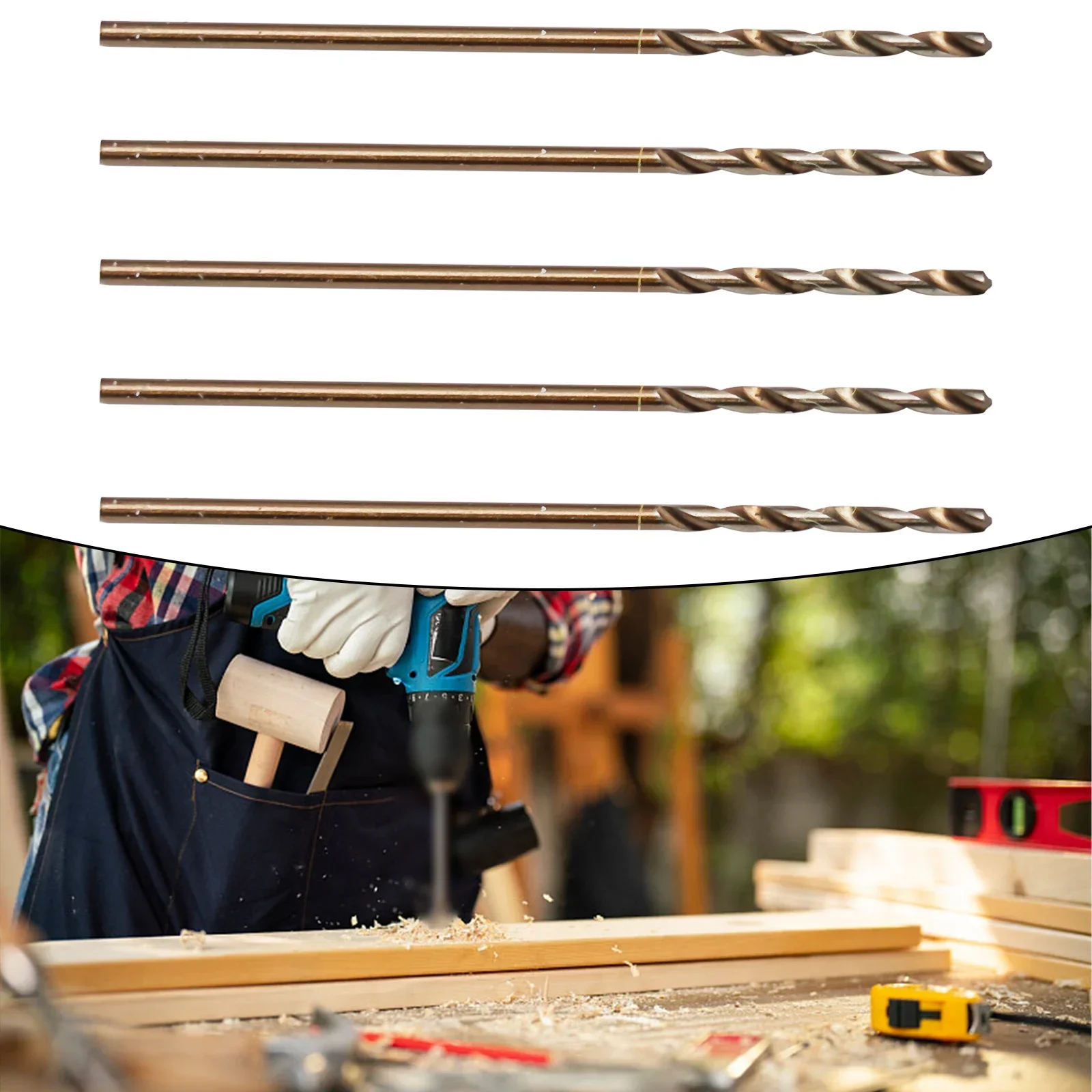 Сверло из быстрорежущей стали M35 с кобальтовым шнеком 5 шт. 1/1 5/2/2 5/3/3/4 мм 135