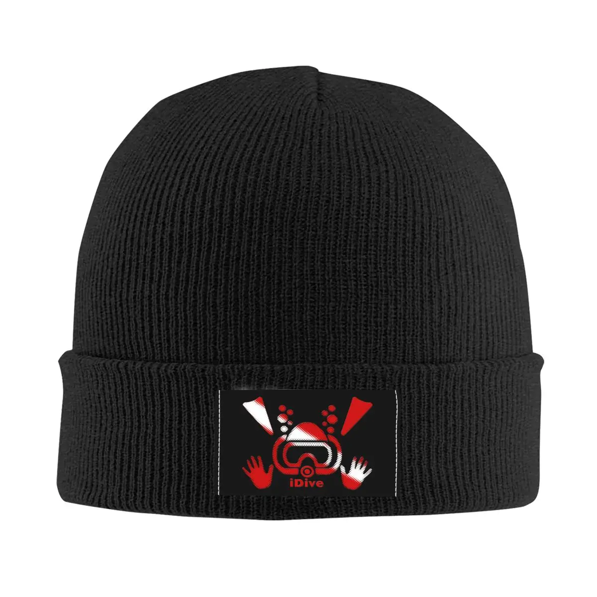 

IDive Dive Flag Scuba Diving Beanie Cap Unisex Winter Warm Bonnet Homme Knitted Hat Outdoor Ski Diver Skullies Beanies Hats