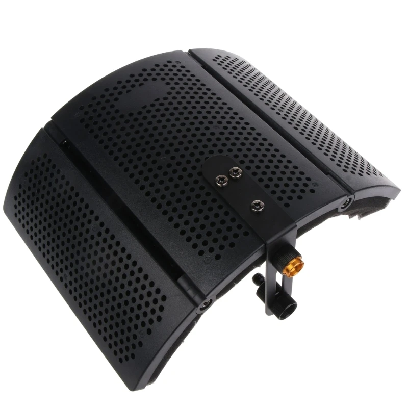 

Microphone Isolation Shield Portable Tabletop Sound Absorbing Foam Reflection Dropship