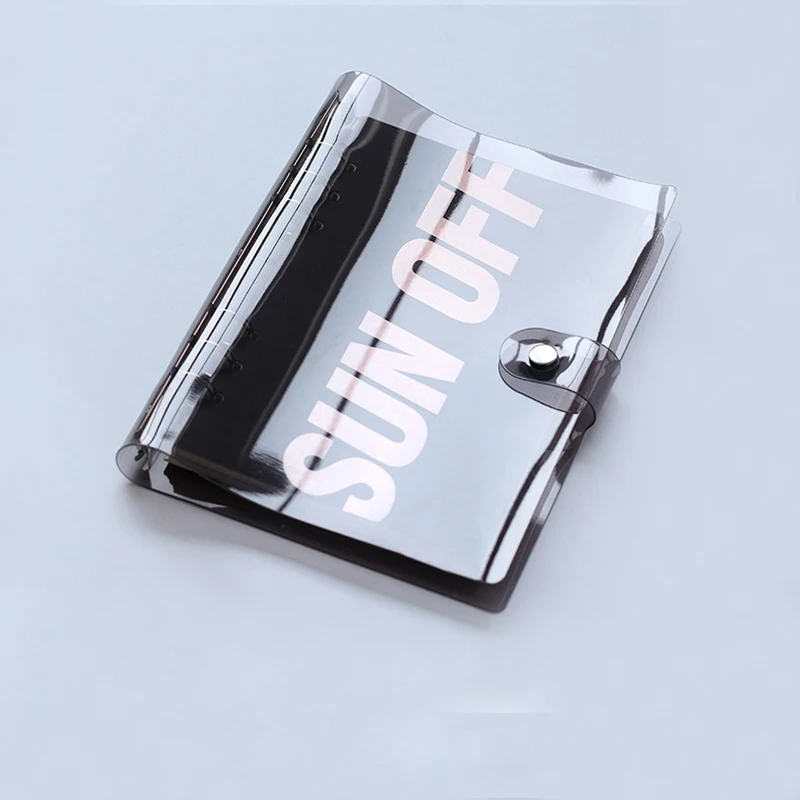 

Черный прозрачный блокнот A5 a6, свободный блокнот, журнал, блокнот для набросков, Бюджетный дневник, школьные и офисные принадлежности