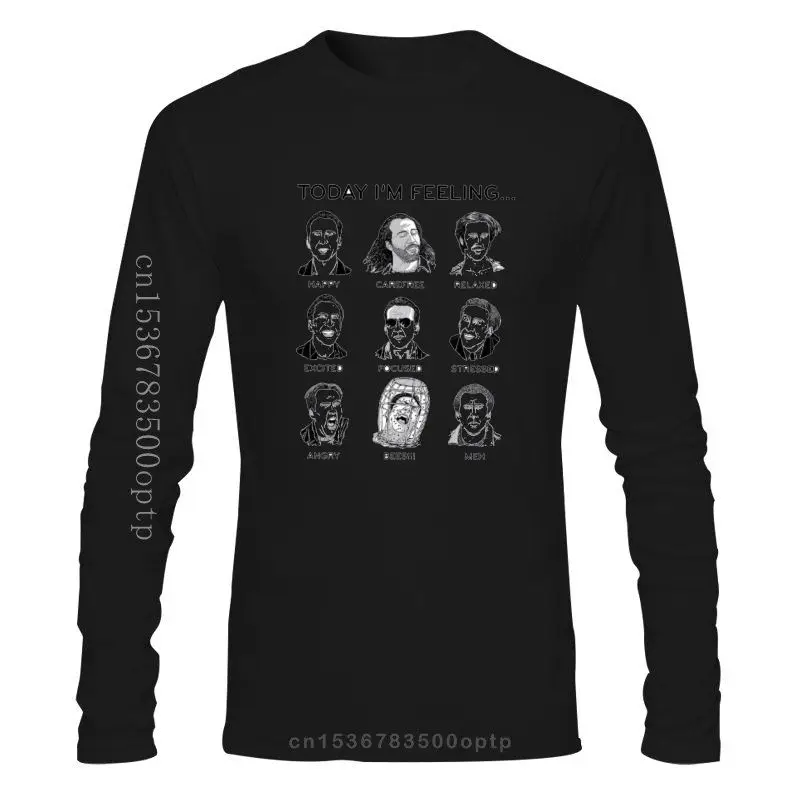 

Новая мужская одежда, футболка с лицом Николаса Кейджа для мужчин и женщин, забавная Хлопковая мужская футболка, летние топы с круглым вырез...