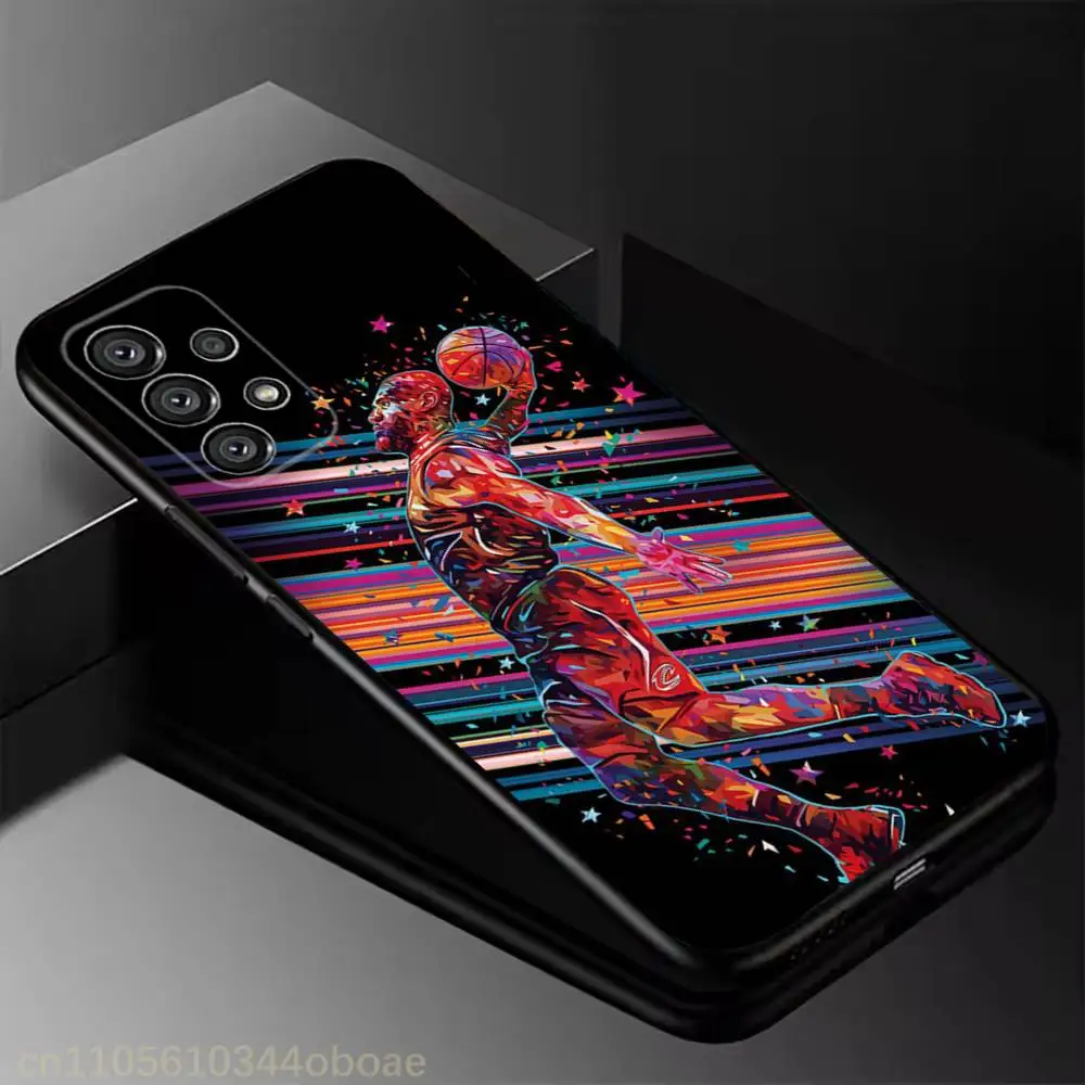 Фото Чехол для телефона L-LeBron James King 23 для Samsung Galaxy A13,21s,22,31,32,52,53,71,80,A91, мягкий черный чехол №4