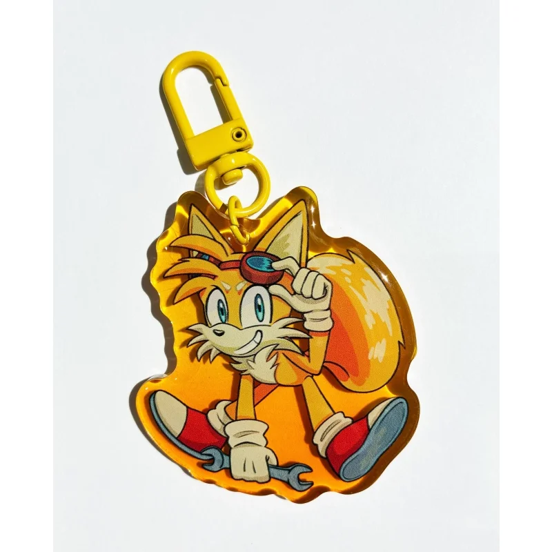 Акриловый брелок Sonic Tails Knuckles Shadow Amy Rouge Blaze Silver Tangle Whisper 5 см, переливающийся, разноцветный, с крючком, подарок по игре Sonic (art.: 3920dc190e6bb) - 3920dc190e6bb