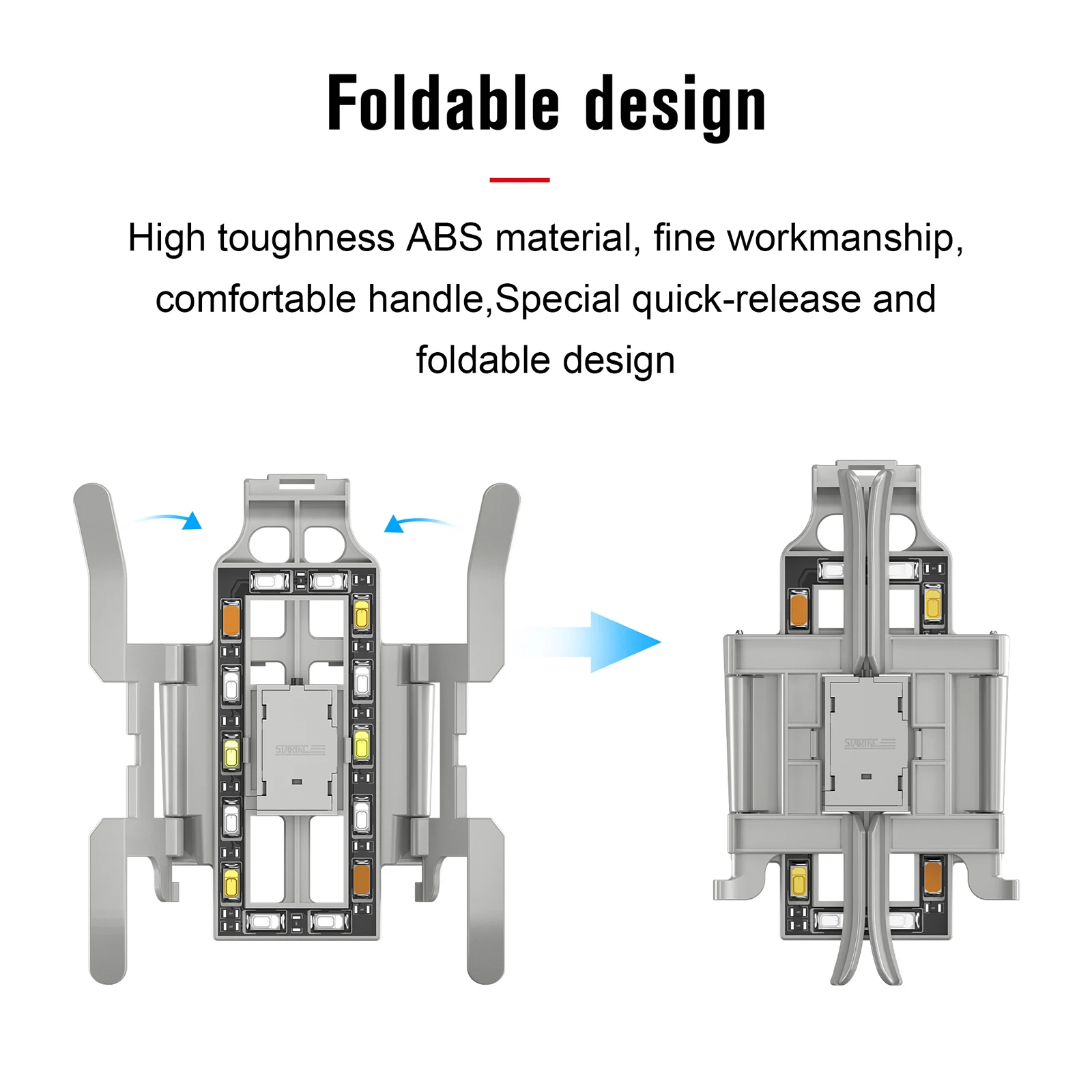 STARTRC LED Flash Lights Foldable Landing Gear Kits Extended Height Leg Tripod Stand Drone Accessories for DJI Mini 3 Pro