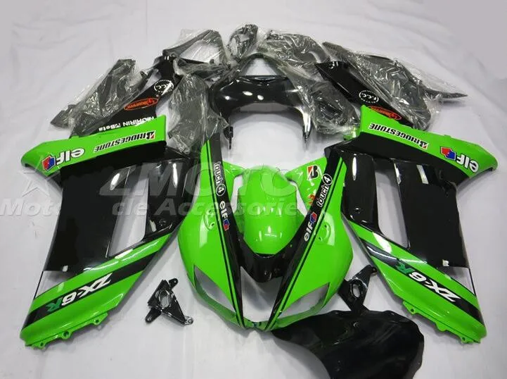 

4Gifts New ABS Motorcycle Whole Fairings Body Kit Fit For Kawasaki NInja ZX-6R 636 2007 2008 07 08 Full Bodywork Set Cool Green