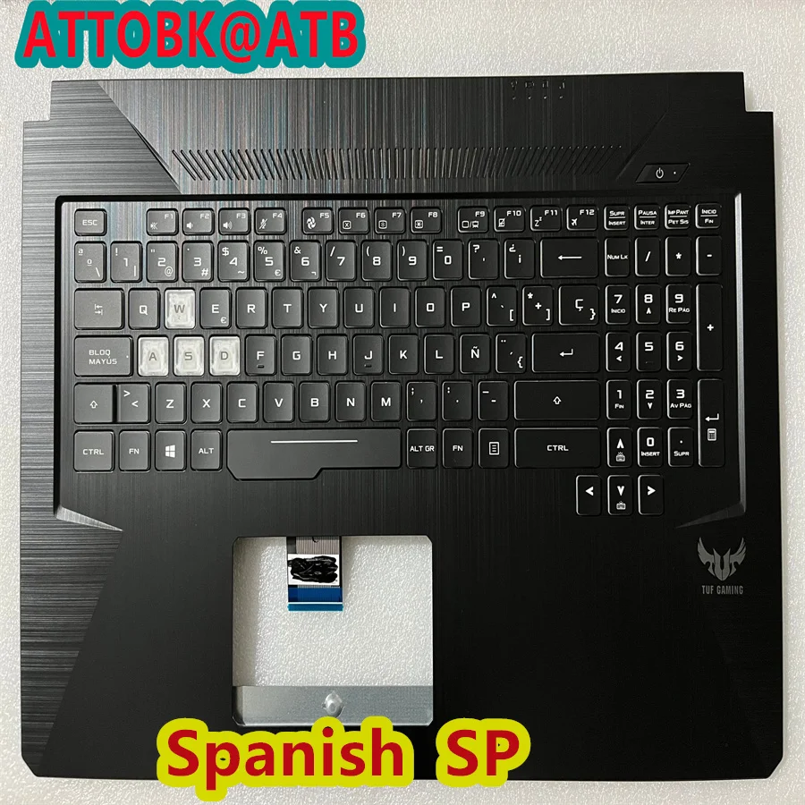 Фото Русская/испанская/Латиноамериканская Клавиатура для ноутбука ASUS TUF FX705D FX705DD FX705DU FX705DT FX705 FX705GM FX705DT RGB подсветка C Shell №1