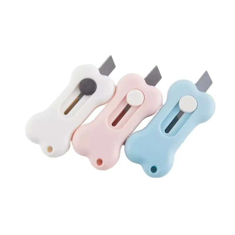 

Kawaii Mini Pocket Dog Bone Art Utility Knife Express Box Knife Paper Cutter Craft Wrapping Cute School Stationery