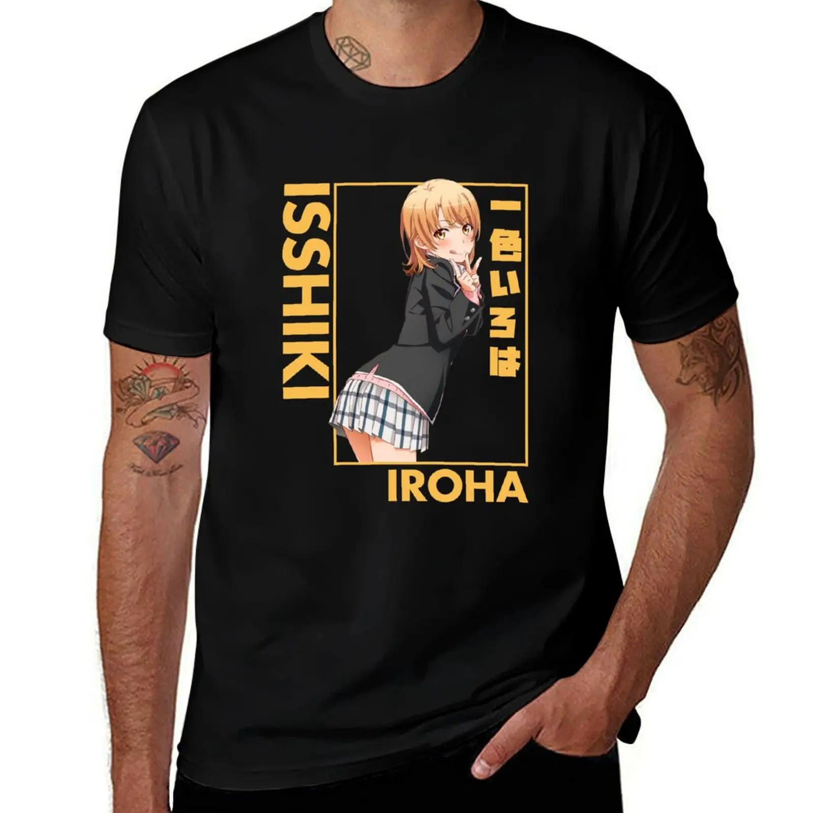 Фото Iroha Isshiki - Oregairu - Футболка с портретным принтом, летняя повседневная футболка больших размеров №1