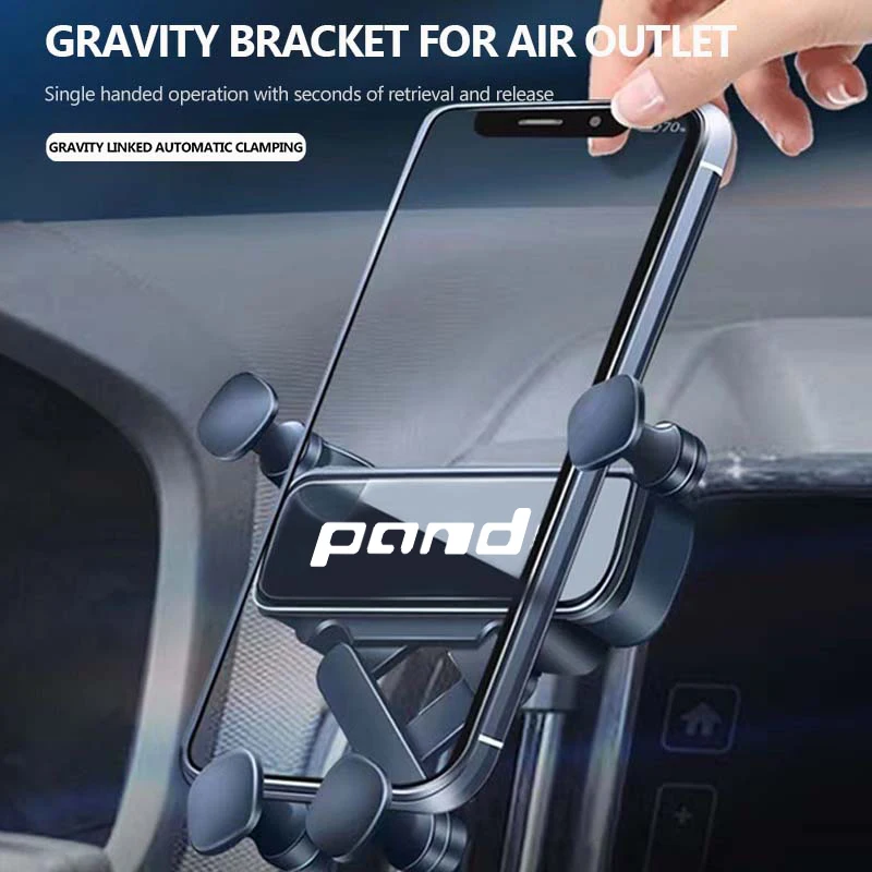 Фото Автомобильный держатель для телефона Gravity, подставка для GPS-навигатора, зажим для мобильного телефона для Fiat Abarth 500 124spider FR Panda Punto Ranch Sedici №5