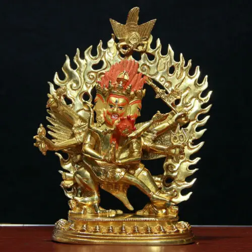 

21cm Genuine Bronze Pupa Vajra Mahakala boddhisattva Buda Buddha Statues