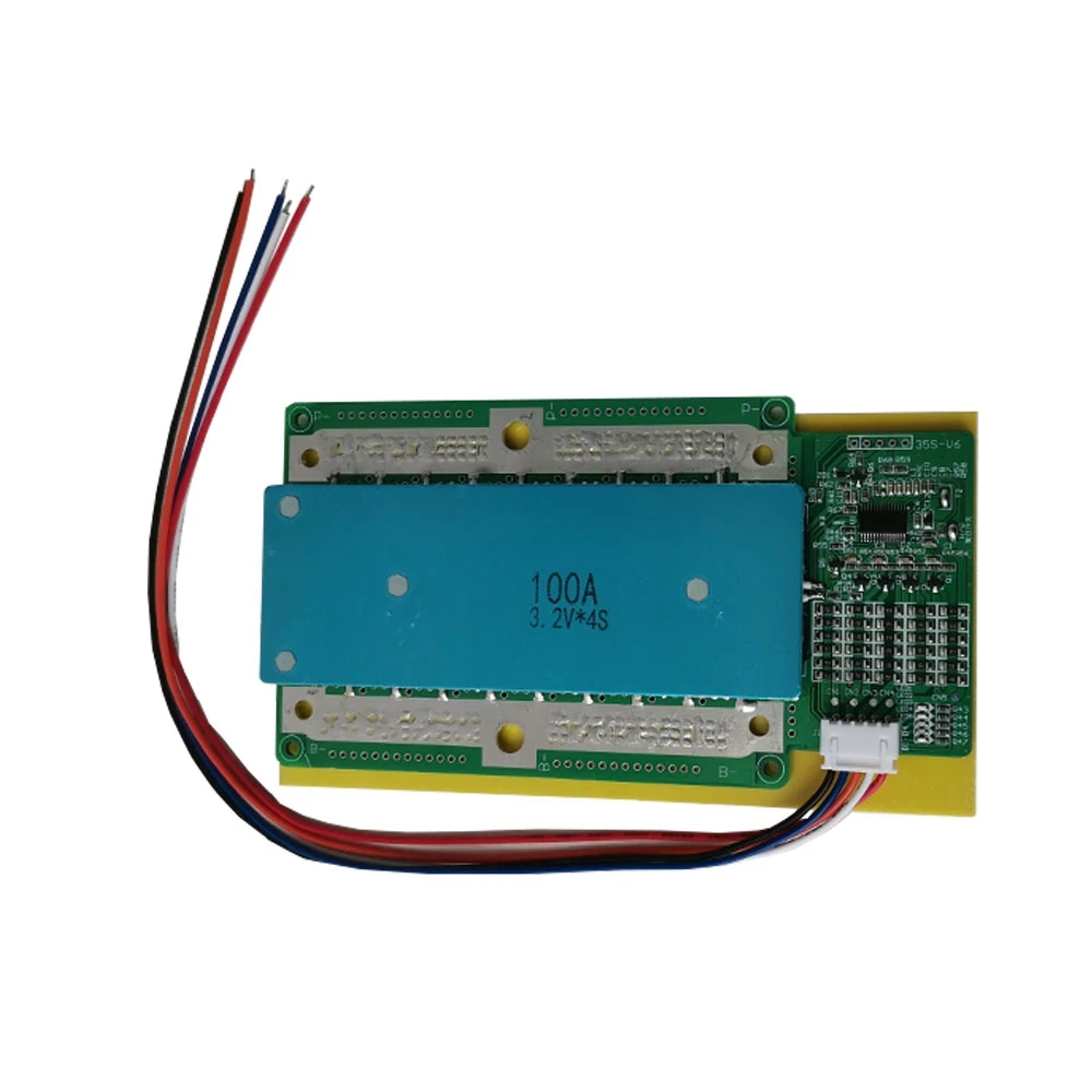 

4S 100A 3.2V LifePo4 Protection Board 12.8V Car Start Inverter BMS PCB Protection Board with Cable