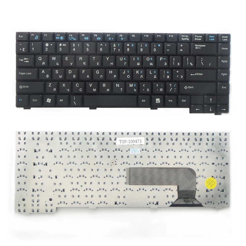 Клавиатура для ноутбука Fujitsu-Siemens Amilo PA1510 PA2510 PI2515 Series. Плоский Enter. Черная без рамки.