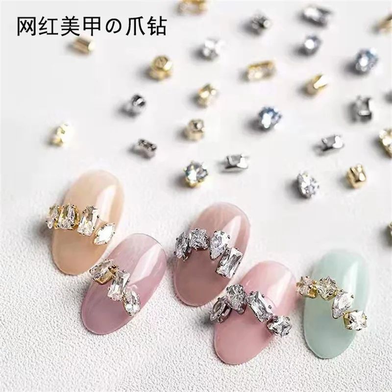 Кристальные подвески для ногтей 50 шт. украшения когти искусство стекло сплав