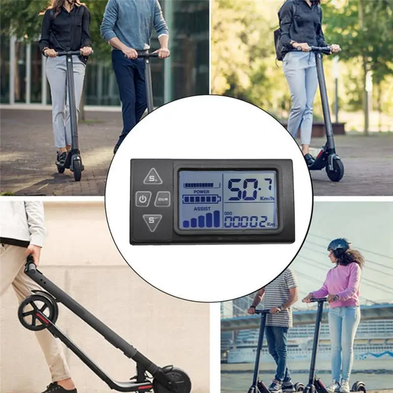 Фото 24 В/36 В/48 В S861 ЖК-дисплей Ebike, приборная панель для электрического велосипеда, панель управления контроллером BLDC (5PIN) №2
